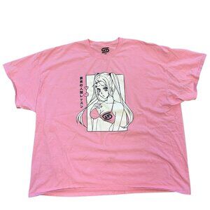 4XL  Gamersupps Waifu Pink T-Shirt‎